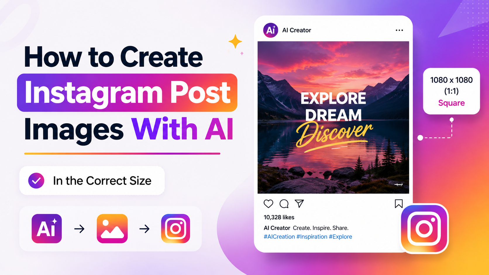 How to Create Instagram Post Images With AI in the Correct Size
