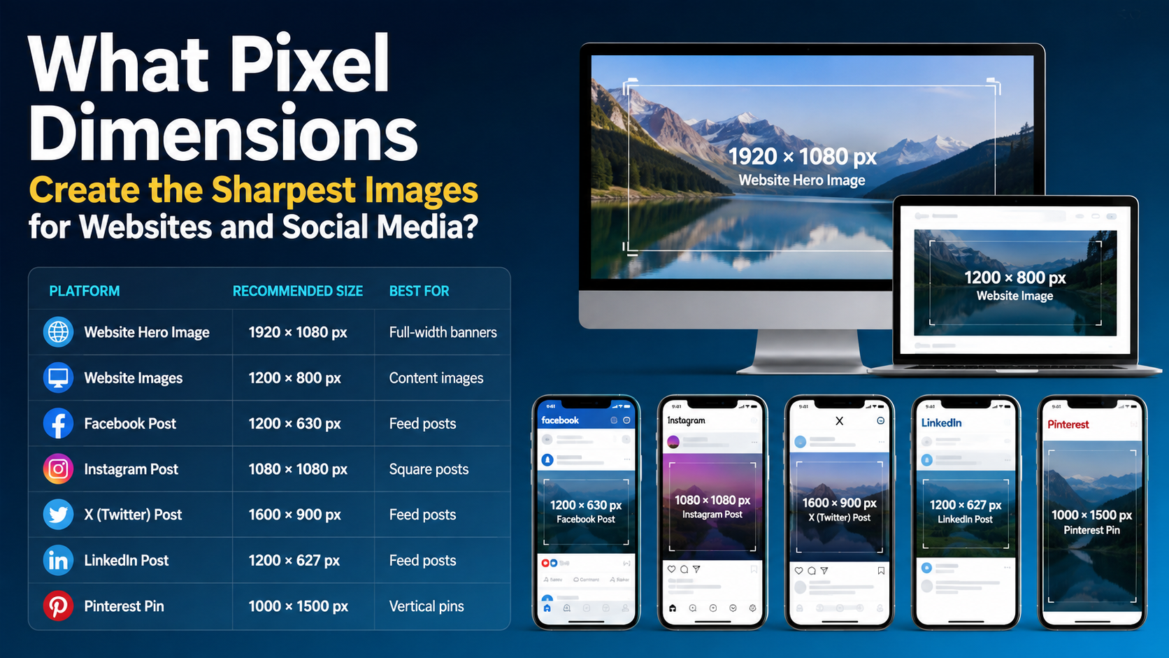 What Pixel Dimensions Create the Sharpest Images for Websites and Social Media?